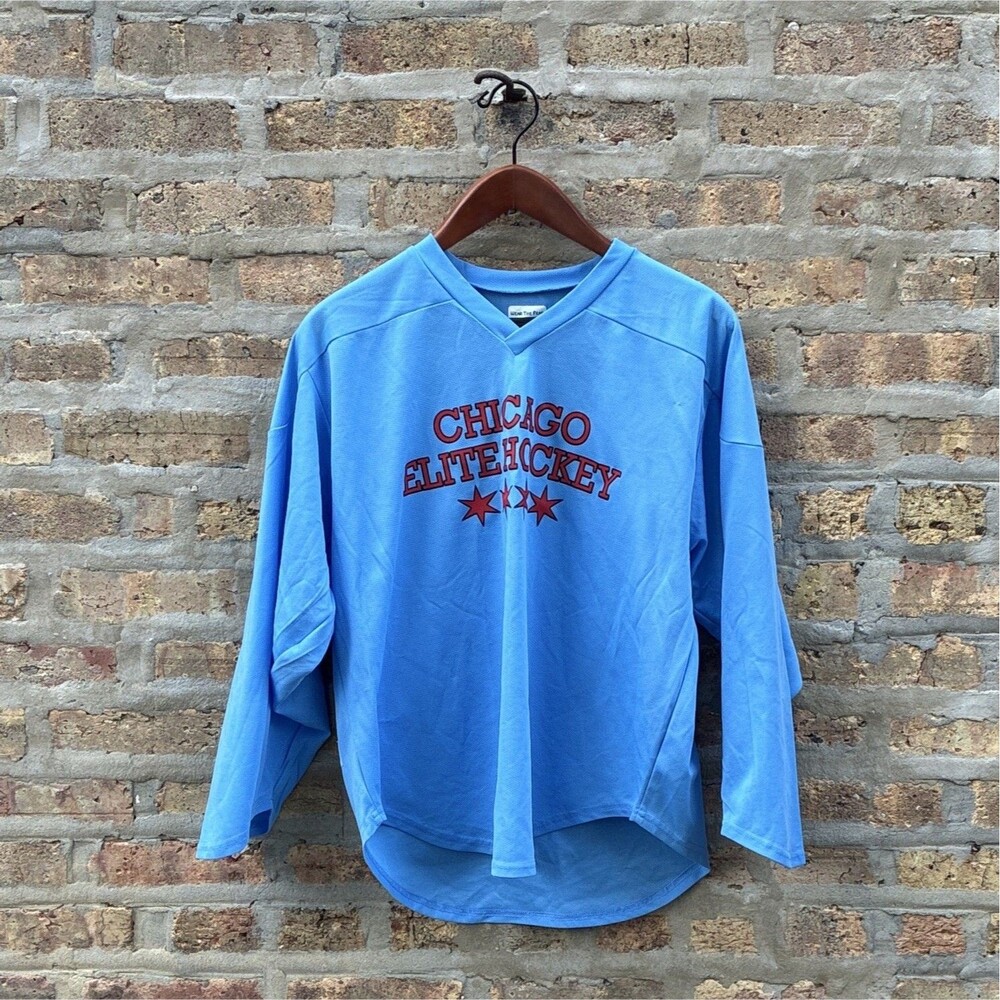 Wear The Pear Chicago Elite Hockey Blue Jersey YL/YXL Hockey